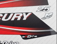 Mercury 25HP Two Stroke 2006-2010 Jet Drive Outboard Decal Kit